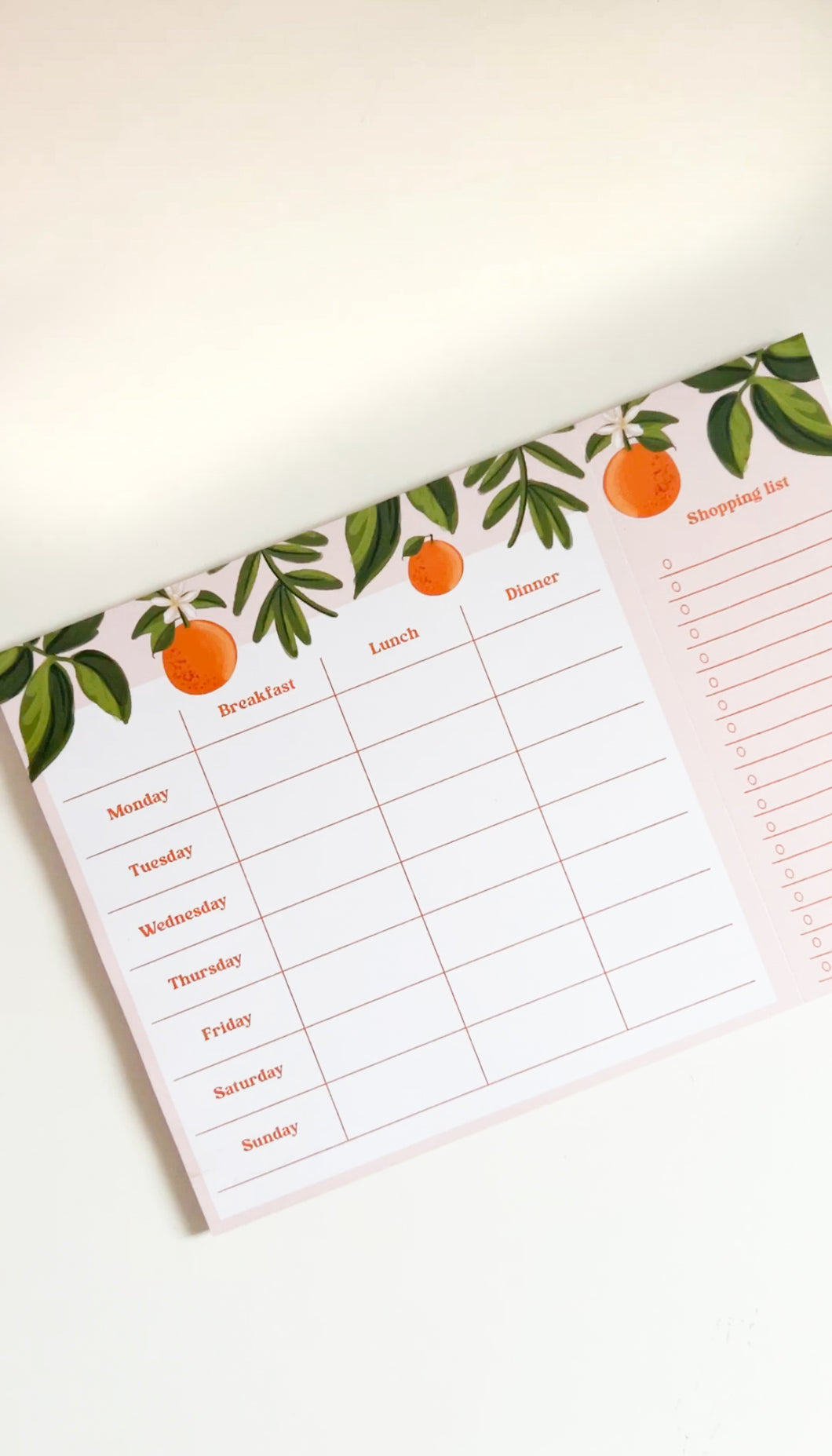 meal planner shopping list